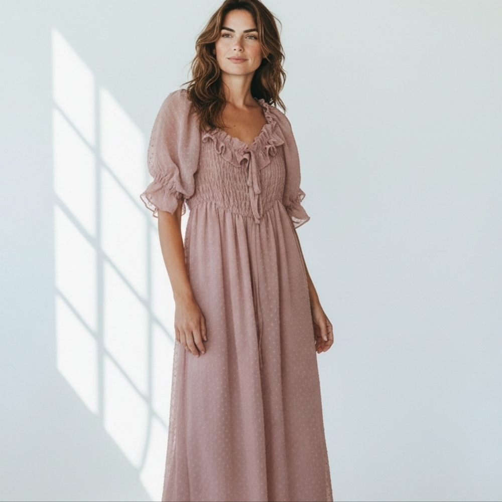 Elegant Mauve Maxi Dress